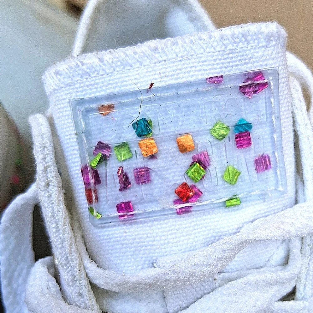 CONVERSE All Star Chuck Taylor Confetti Rainbow Toddle Youth Sneakers NWT